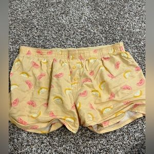 PINK sleepwear boxers, lemon/fruit pattern, size m